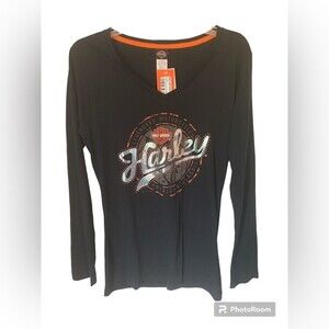 Harley Davidson legend chrome T-shirt Hill City South Dakota 2015 NWT Size Large